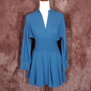 Mustard Seed NWT Blue V Neck Dress